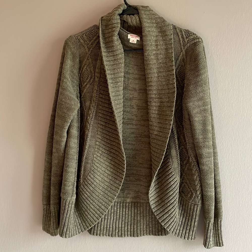 Olive green cardigan